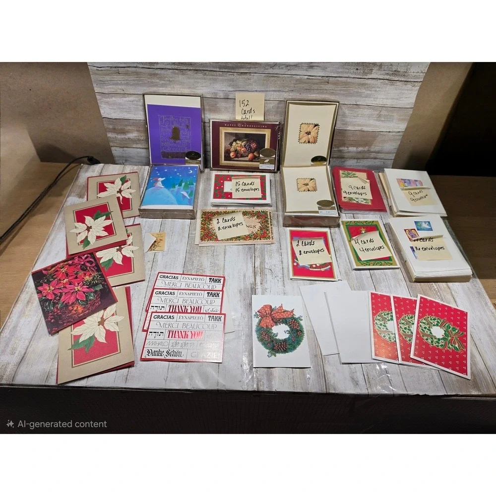 Hallmark Holiday Greeting Card Lot 152 Count Christmas Thanksgiving Envelopes